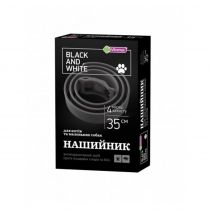 Нашийник Vitomax Black&White протипаразитарний, для котів та собак, чорний, 35 см