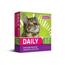 Профілактичні вітаміни Vitomax Daily для котів, від 1 до 7 років, 50 г, 100 табл.