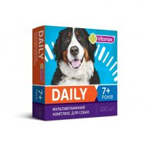 Профілактичні вітаміни Vitomax Daily для собак старше 7 років, 100 г, 100 табл.