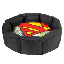 Лежанка Waudog Relax для собак, розмір S, зі змінною подушкою, малюнок "Супермен", 45×34×17 см