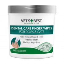 Серветки Vet's Best Clean Teeth Wipes для догляду за ротовою порожниною, для собак та котів, 50 шт