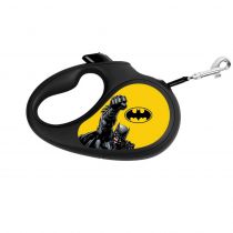 Повідець-рулетка Waudog R-leash для собак, малюнок "Бетмен Жовтий", XS, до 12 кг, 3 м, стрічка, чорний