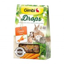 Ласощі GimBi дропси для гризунів, з морквою, 50 г