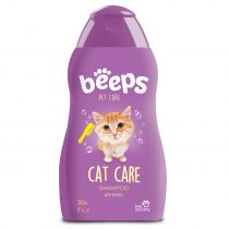 Шампунь Beeps Cat Care Shampoo для котів, з екстрактом вівсяних пластівців та ароматом винограду, 502 мл