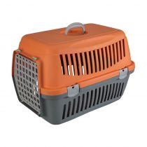 Переноска AnimAll CNR-134 для кошек и собак, серо-оранжевая, 58×42×42 см