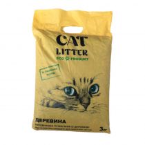 Деревний наповнювач Cat Litter для домашніх тварин, темний, 3 кг