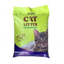 Деревний наповнювач Cat Litter для домашніх тварин, темний, 5 кг