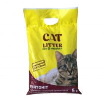 Бентонітовий наповнювач Cat Litter для домашніх тварин, дрібна фракція (0.8-1.5 мм), 5 кг