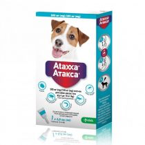 Краплі KRKA Ataxxa Спот-Он від бліх та кліщів для собак вагою 4-10 кг, 1 мл