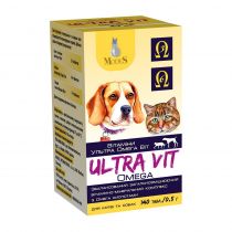 Вітамінно-мінеральний комплекс Modes Ultra Vit Omega з Омега кислотами, для собак та котів, 140 табл