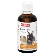 Кормова добавка Beaphar Trink + Fit вітаміни для шерсті і кісток гризунів та кроликів, 50 мл