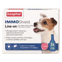 Краплі Beaphar IMMO Shield Line-on краплі від бліх, кліщів та комарів для собак вагою 1-15 кг, ціна за 1 піпетку