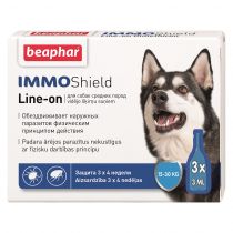 Краплі Beaphar IMMO Shield Line-on краплі від бліх, кліщів та комарів для собак вагою 15-30 кг, ціна за 1 піпетку