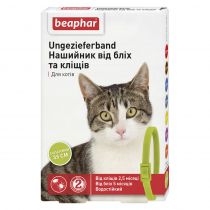 Ошейник Beaphar Ungezieferband от блох и клещей для кошек, салатовый, 35 см