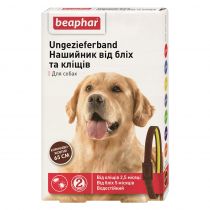 Нашийник Beaphar Ungezieferband від бліх та кліщів для собак, коричнево-жовтий, 65 см
