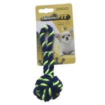 Іграшка Croci плетений м'яч з каната для дрібних собак, зелений, 16 см