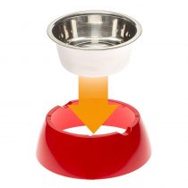 Ferplast Jolie Large Red Bowl металева миска для собак і кішок, 23,3 см