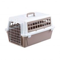 Переноска Ferplast Carrier Atlas 10 Trendy V.1 для котів і собак, біло-рожева, 48×32.5×29 см