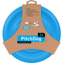 Ігрова тарілка PitchDog для апортировки, блакитна, діаметр - 24 см