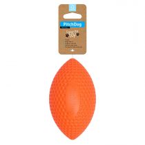 Ігровий м'яч для апортировки PitchDog для собак, 15×9 см, помаранчевий