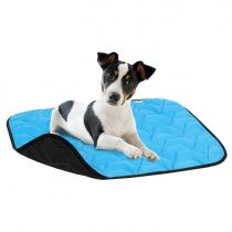 Підстилка AiryVest для собак, блакитно-чорна, 100×70 см