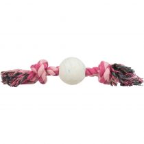 Іграшка мотузка вузлова Trixie з м'ячем для собак, 7 см / 36 см, бавовна