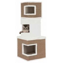 Дряпки Trixie Lilo будинок-башта, для котів, 46х46х123 см, білий з коричневим