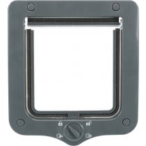 Дверцята Trixie 4-Way Flap Door для котів, пластик, безшумні, сірий, 20×22 см