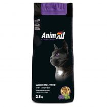 Деревний наповнювач AnimAll з ароматом лаванди, для котів, 2.8 кг