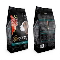 Сухий корм для котів з чутливим травленням Savory, зі свіжим м’ясом ягняти та індички, 8 кг