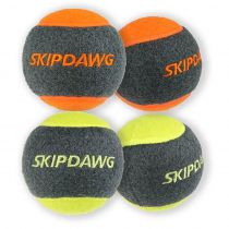 Набір м'ячів для собак BronzeDog Skipdawg tennis ball, з пищалки, 4 штуки по 6.4 см