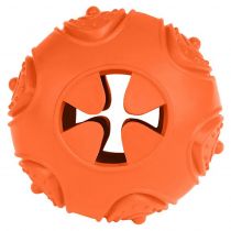 Іграшка-м'яч для собак BronzeDog Smart Ball IQ, мотиваційний, помаранчевий, 7×9 см