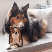 Іграшка-пищалка для собак Outward Hound Invincibles Minis Puppy Щеня міні, коричневий, 20×11×4 см