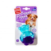 Іграшка GiGwi Suppa Puppa, для цуценя, для зубів, ведмедик з пищалкою, гума, 9 см