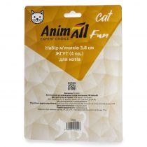 Набір м'ячиків AnimAll Fun Cat Джгут для кішок, пластик, 4 шт