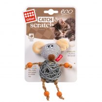 Іграшка GiGwi Catch&Scratch Мишка з дзвіночком, для котів, 8 см