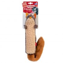 Іграшка GiGwi Plush Білка з пищалкою, для собак, текстиль, 29 см